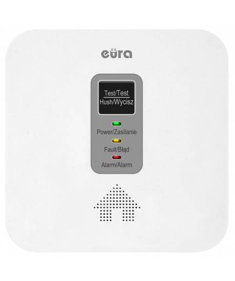 Anglies monoksido ir dujų detektorius Eura CGD-50A2