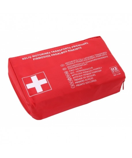 Pirmosios pagalbos vaistinėlės rinkinys PVC dėkle C2666, atitinka SAM (Raudona)